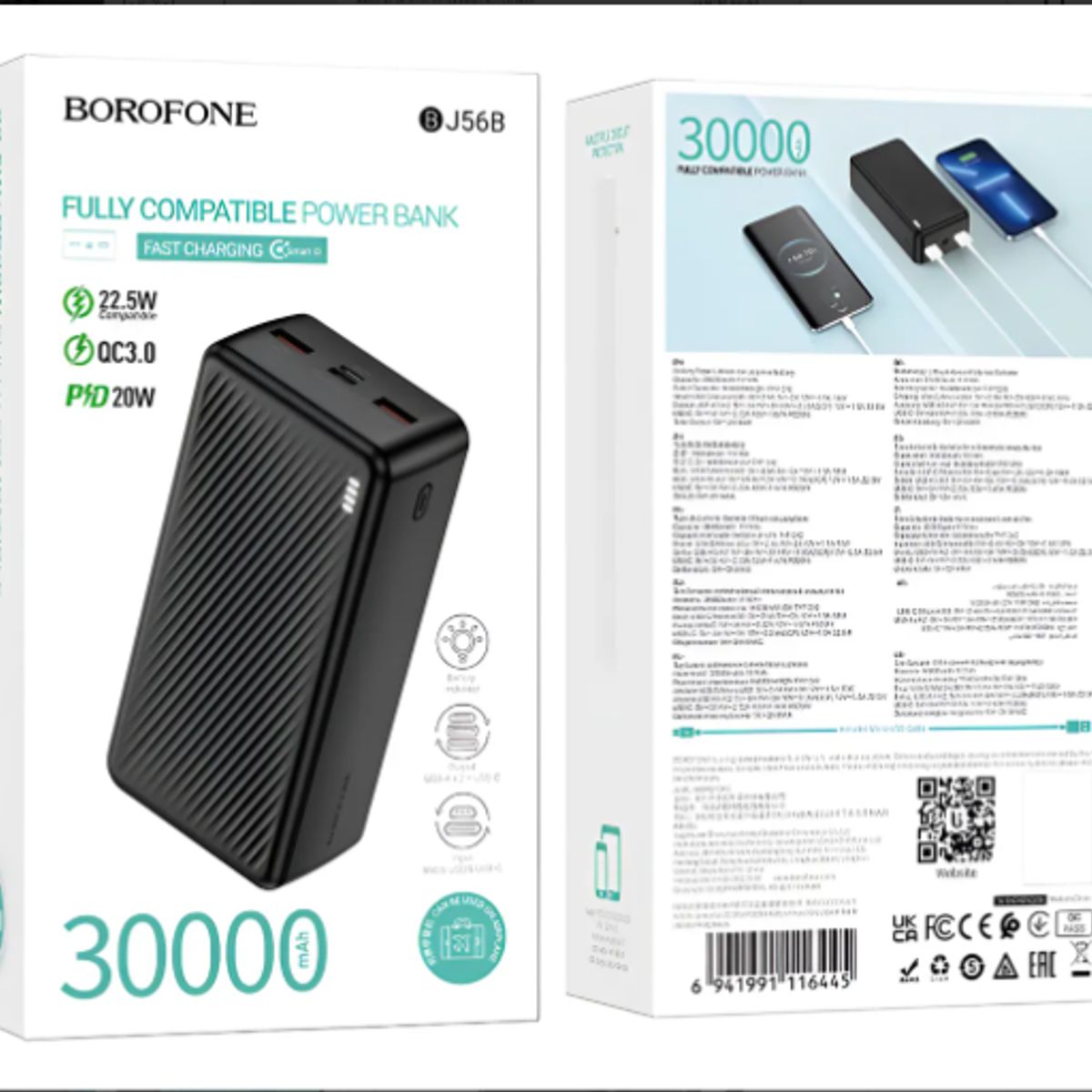 GENERICO - Cargador Batería Externa Portátil Power Bank 30000 Mah