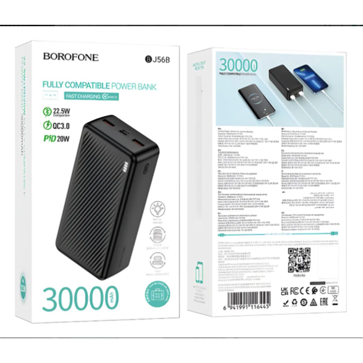 GENERICO - Cargador Batería Externa Portátil Power Bank 30000 Mah