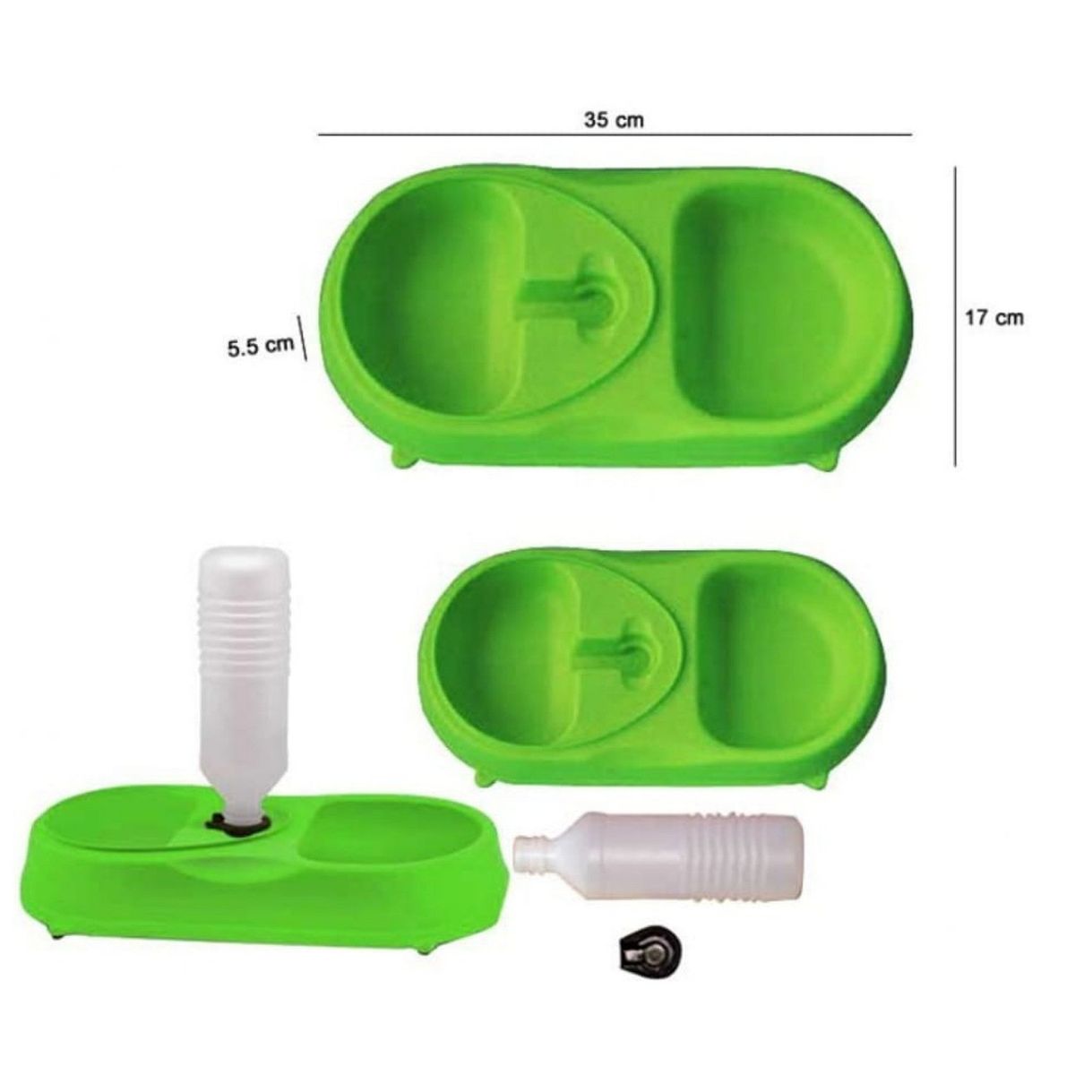 GENERICO - Dispensador de agua y plato de comida para mascotas