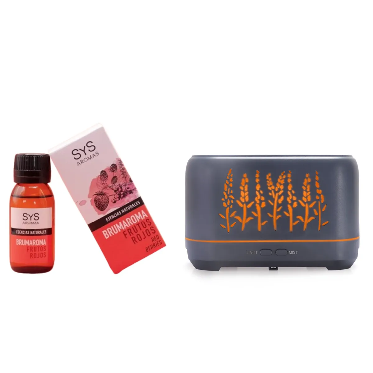 SYS - Brumaromas Sys Ambientador 50 Ml Frutos Rojo + Equipo 200 Ml