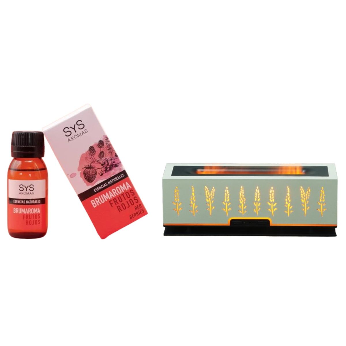 SYS - Sys Ambientador 50 Ml Frutos Rojo + Equipo blanco 200 Ml