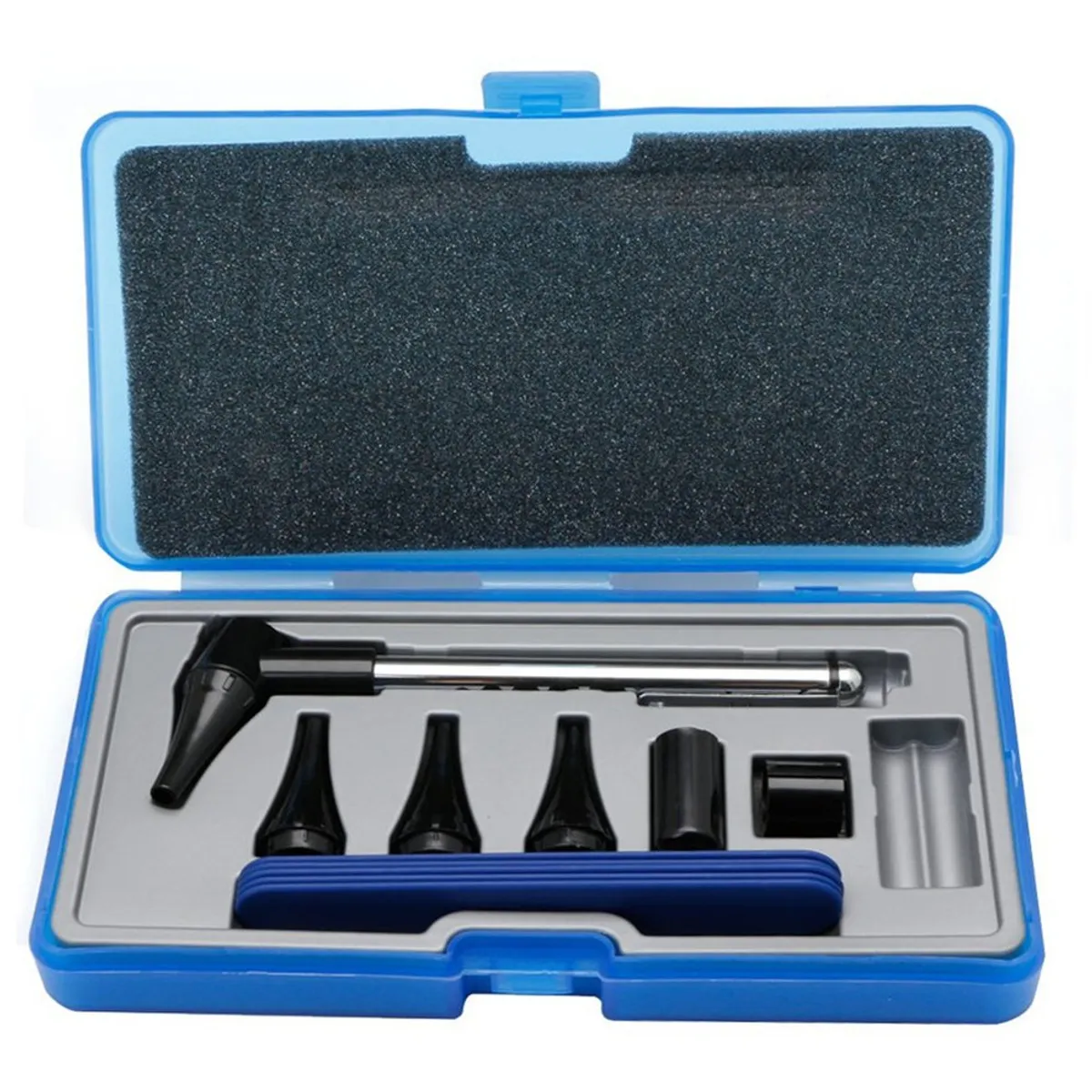 TIOZONEY - Otoscopio Conjunto de fibra óptica Oftalmoscopio LED ENT Examen Diagnostic Kit