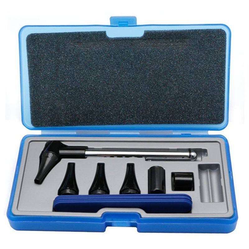 TIOZONEY - Otoscopio Conjunto de fibra óptica Oftalmoscopio LED ENT Examen Diagnostic Kit