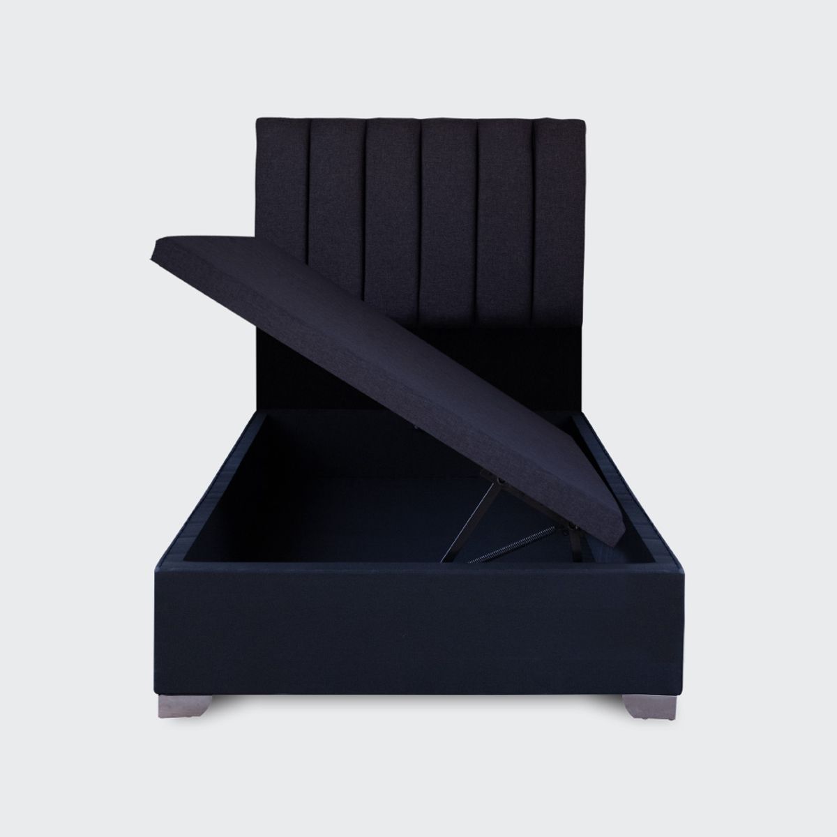 IVI HOME - Base Baúl 1 plaza Elite con respaldo Tubular negro
