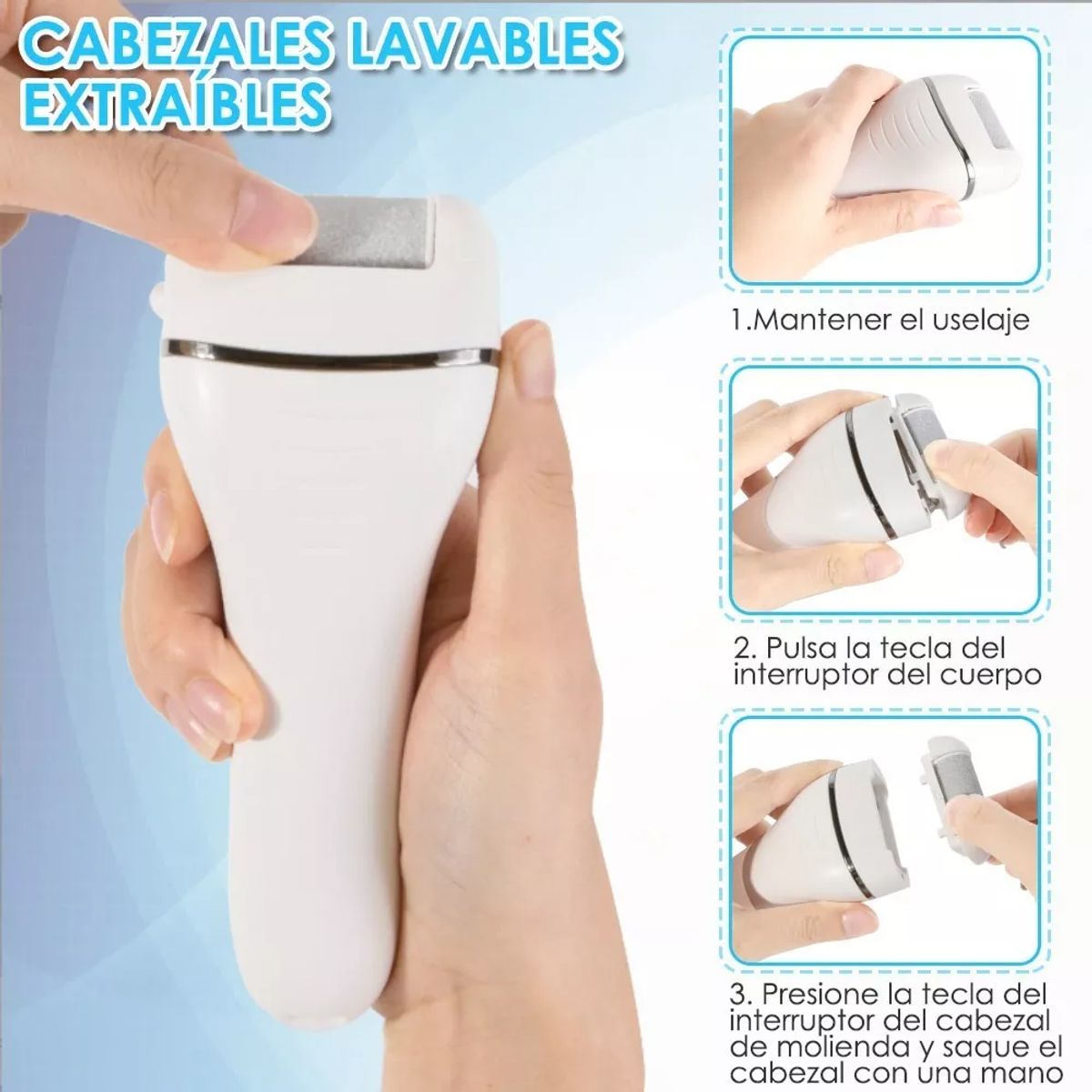 TIOZONEY - Removedor Quita Callos Eléctrico Para Pie Recargable