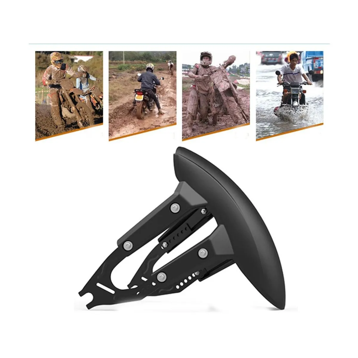 GENERICO - Guarda barros para motos trasero universal