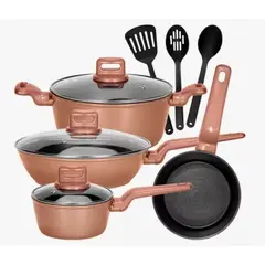 GENERICO - Bateria Cocina Aluminio Antiadherente Ceramica