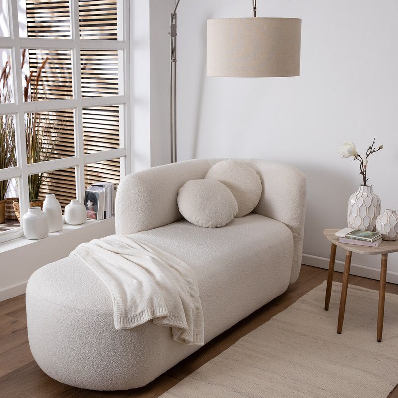 GENERICO - Sofa Kim 3 Cuerpos 180x76 Boucle Blanco