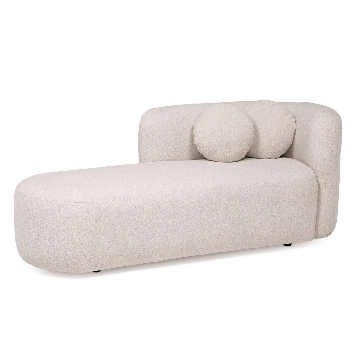 GENERICO - Sofa Kim 3 Cuerpos 180x76 Boucle Blanco.