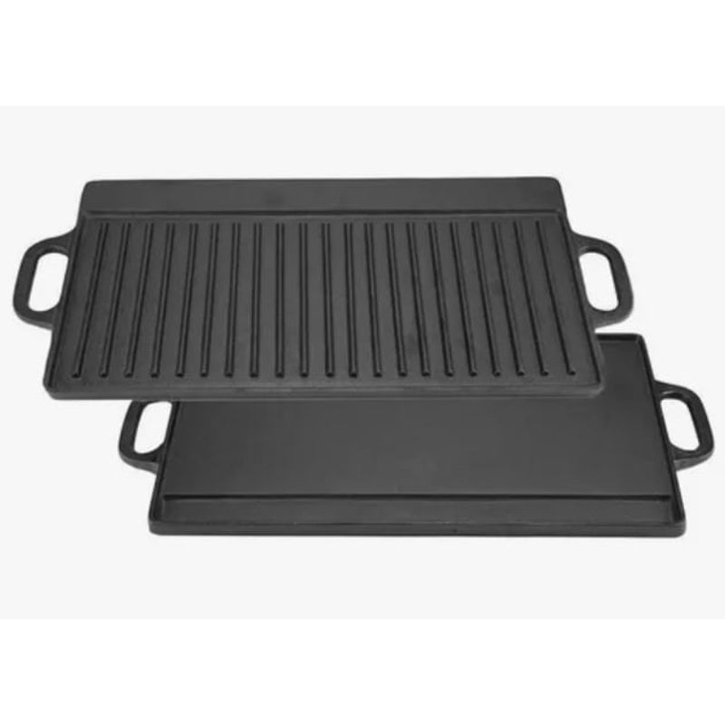 GENERICO - Plancha Churrasquera Reversible Fierro Fundido
