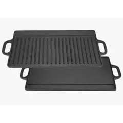 GENERICO - Plancha Churrasquera Reversible Fierro Fundido