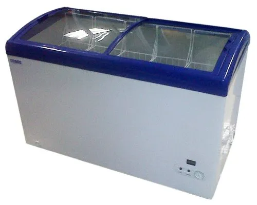 BOZZO Congelador 500 lt Vidrio Curvo 5 canastos