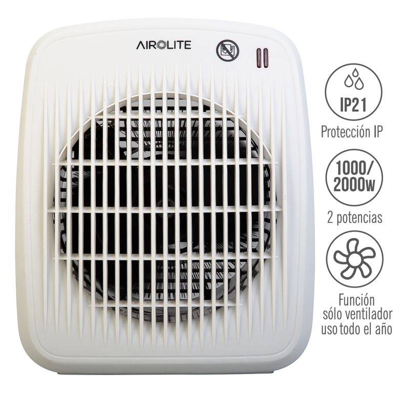 AIROLITE Termoventilador Calefactor Apto Baños Estufa Ht2018 20m2 IP21