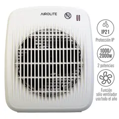 AIROLITE - Termoventilador Calefactor Apto Baños Estufa Ht2018 20m2 IP21