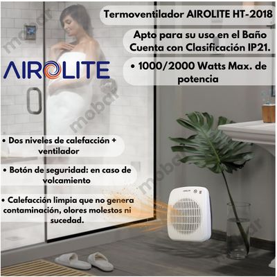 Imagen 2 del producto Termoventilador Calefactor Apto Baños Estufa Ht2018 20m2 IP21