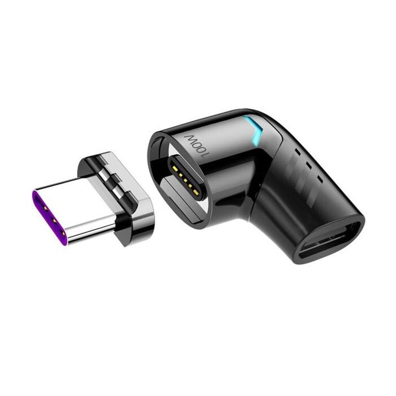 GENERICO - Adaptador Magnético USB-C Para Carga Y Trasmisión De Datos
