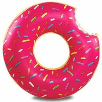 FLOTADOR GIGANTE DONUT ROSADO 120 cms