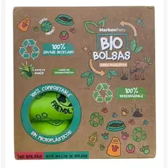 BIO - Bolsas Para Desechos Mascota 240U 16x15 Color Verde Lima