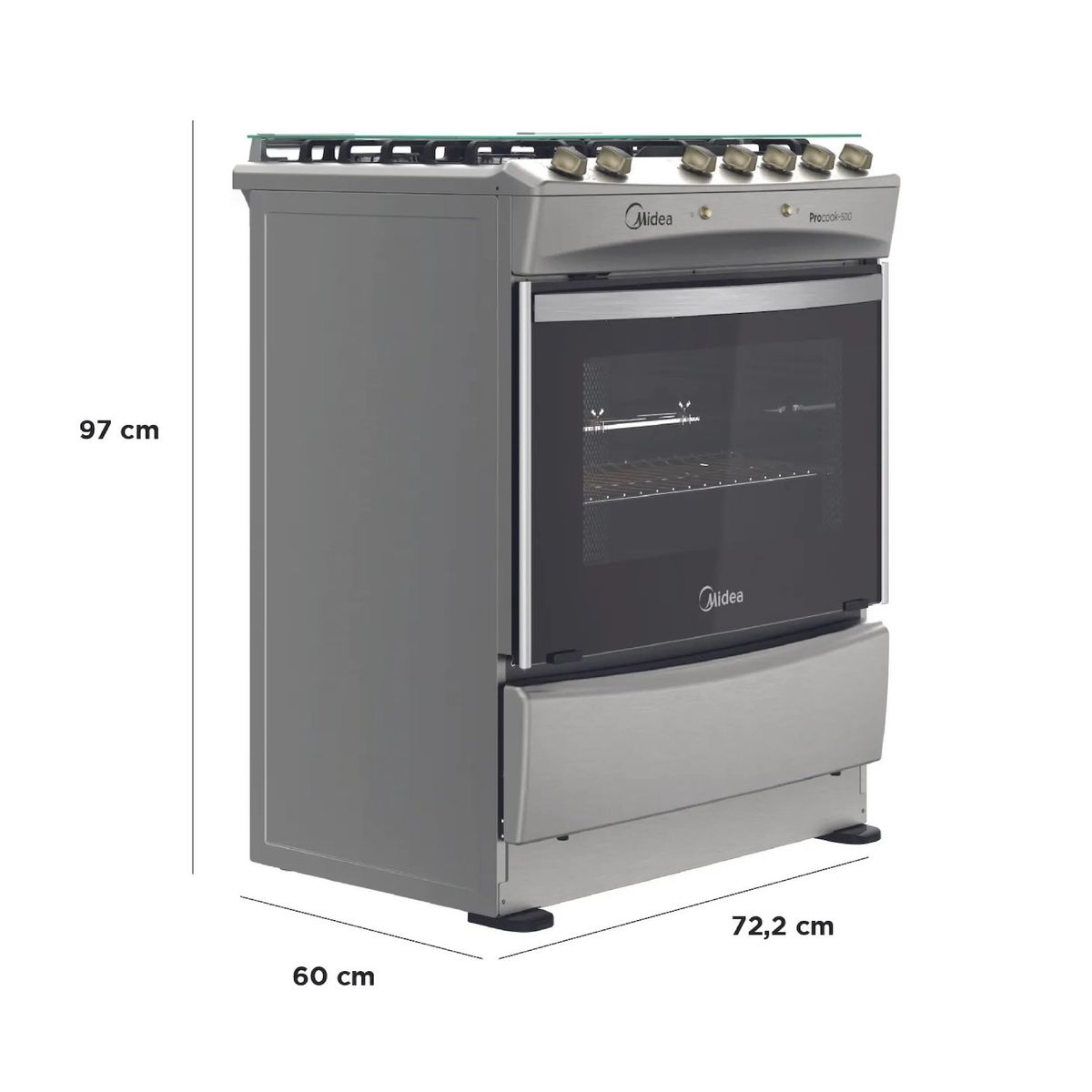 MIDEA - Cocina a Gas 5 quemadores MCG-5QI30NS