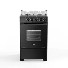 MIDEA - Cocina a gas 4 quemadores MCG-4QSG20NSBK