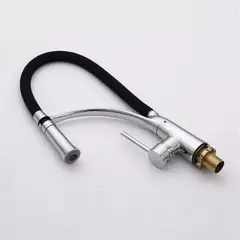 GENERICO - Llave Monomando Lavaplatos Plateada Cuello Gel