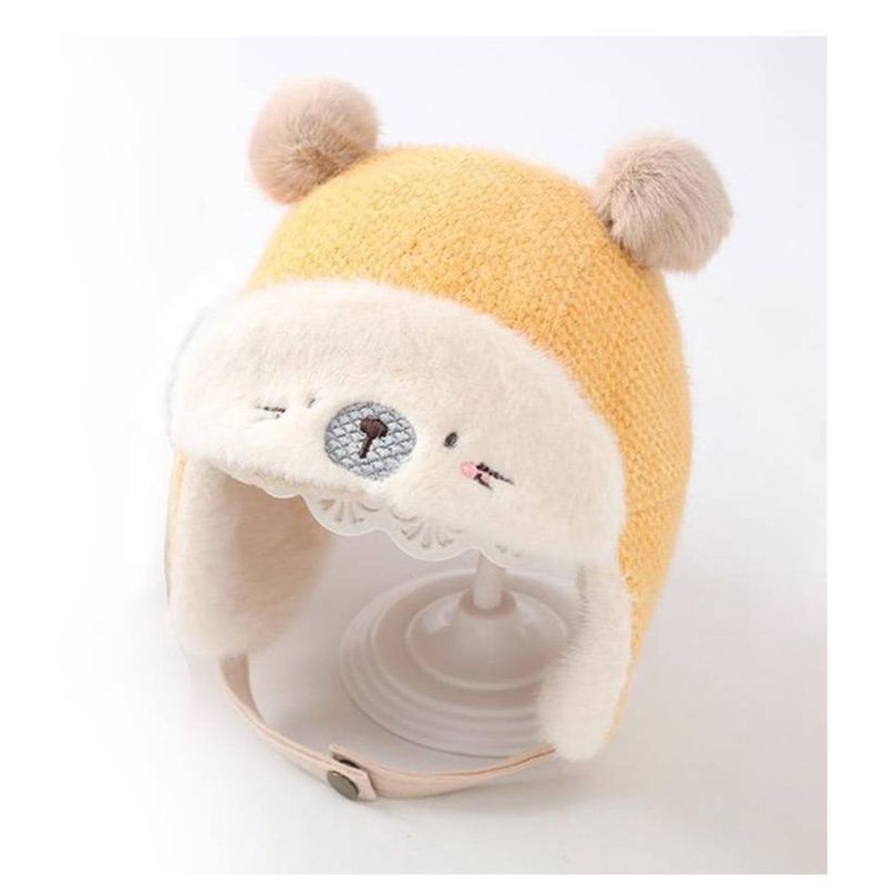GENERICO - Gorro De Invierno Con Chiporro Para Bebes Amarillo