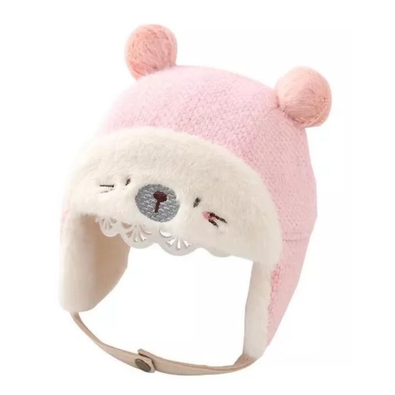 GENERICO - Gorro De Invierno Con Chiporro Para Bebes Rosado