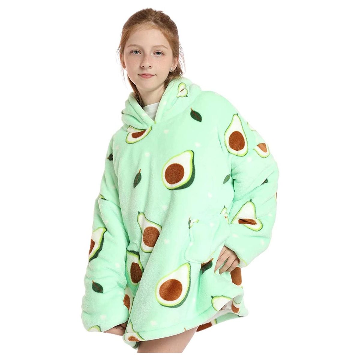 GENERICO - Poleron De Polar Manta Para Invierno Infantil Verde Palta