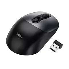 HOCO - Mouse Inalámbrico Ratón Conexión 24gz Gm28 Negro