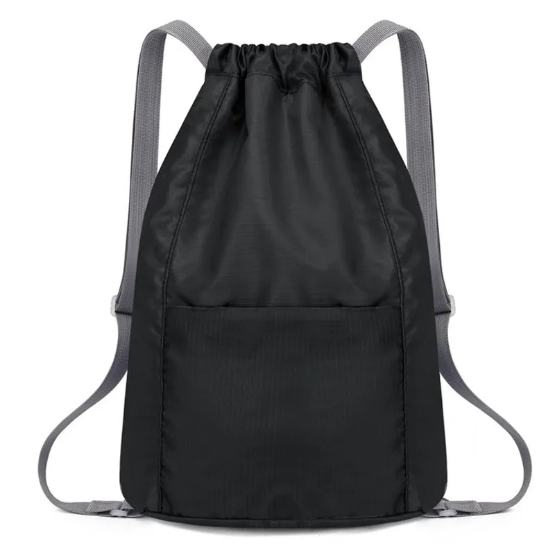 EDWINAYY - Mochila Bolso Tipo Morral Deportivo Negro