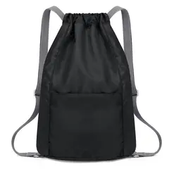 EDWINAYY - Mochila Bolso Tipo Morral Deportivo Negro