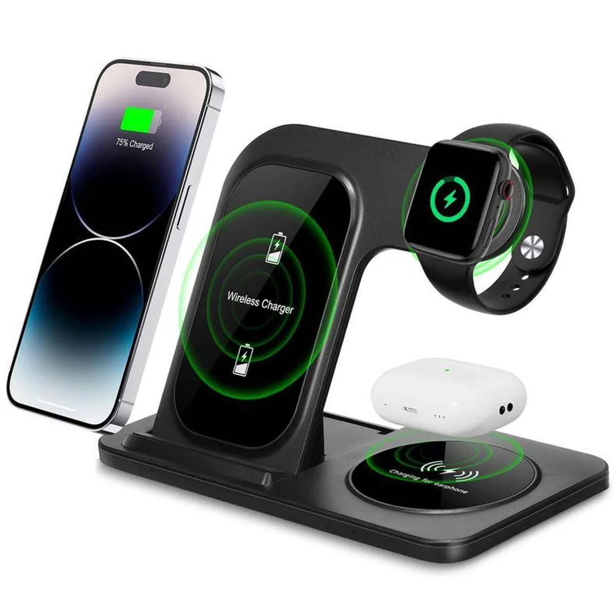 GENERICO - Estación de Carga Inalámbrica 3 en 1