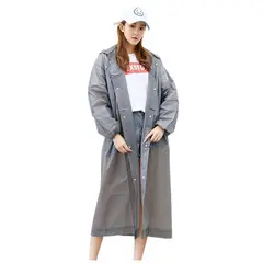 GENERICO - Poncho Impermeable Con Gorro Para Lluvia Gris