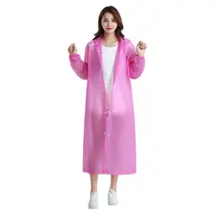 GENERICO - Poncho Impermeable Con Gorro Para Lluvia Rosado