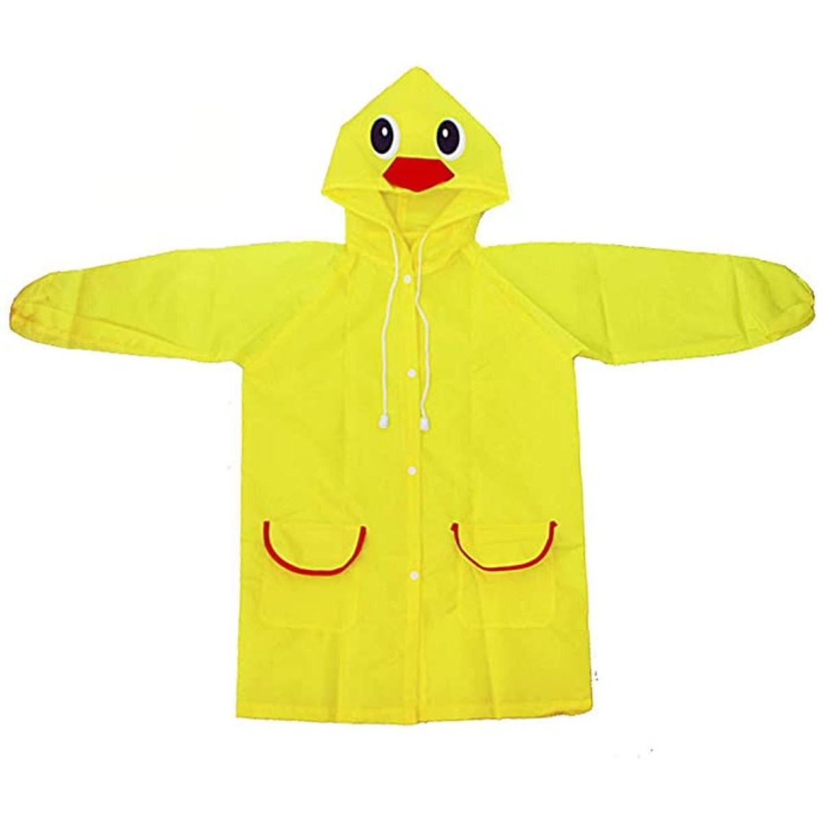 GENERICO - Poncho Impermeable Con Gorro Para Lluvia Infantil Amarillo