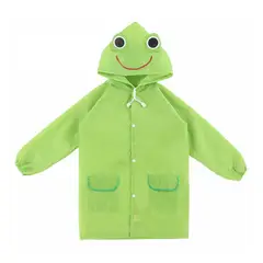 GENERICO - Poncho Impermeable Con Gorro Para Lluvia Infantil Verde
