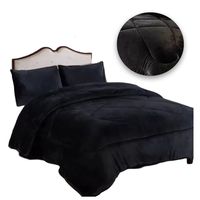 Cobertor Plaza Y Media De Invierno Con Chiporro Con Polar Negro