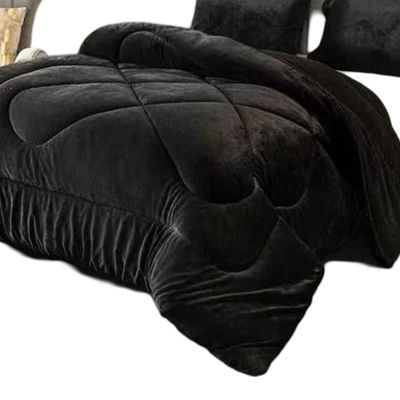 Imagen 2 del producto Cobertor Plaza Y Media De Invierno Con Chiporro Con Polar Negro