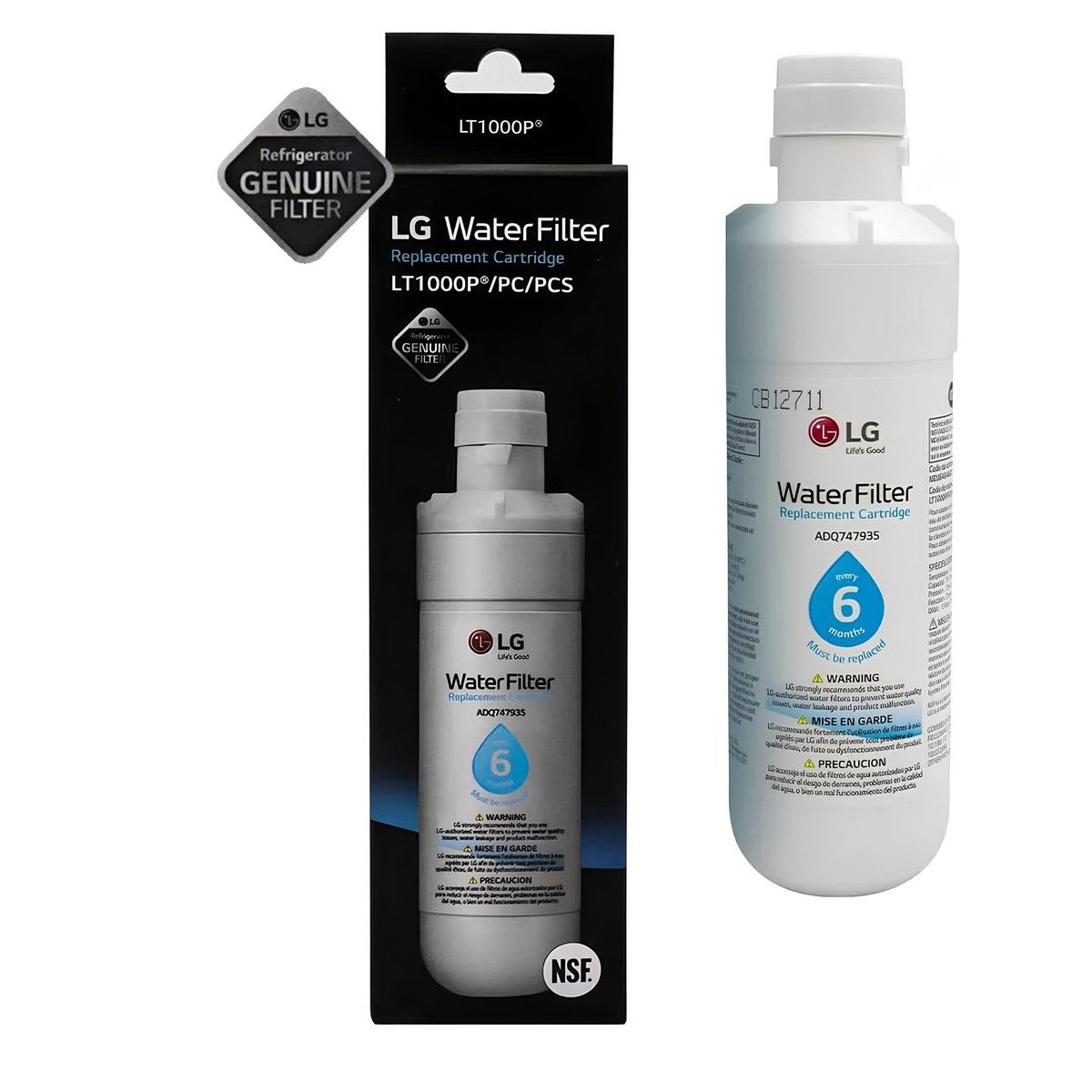 LG - Filtro de agua refrigerador LG Original Lt1000p