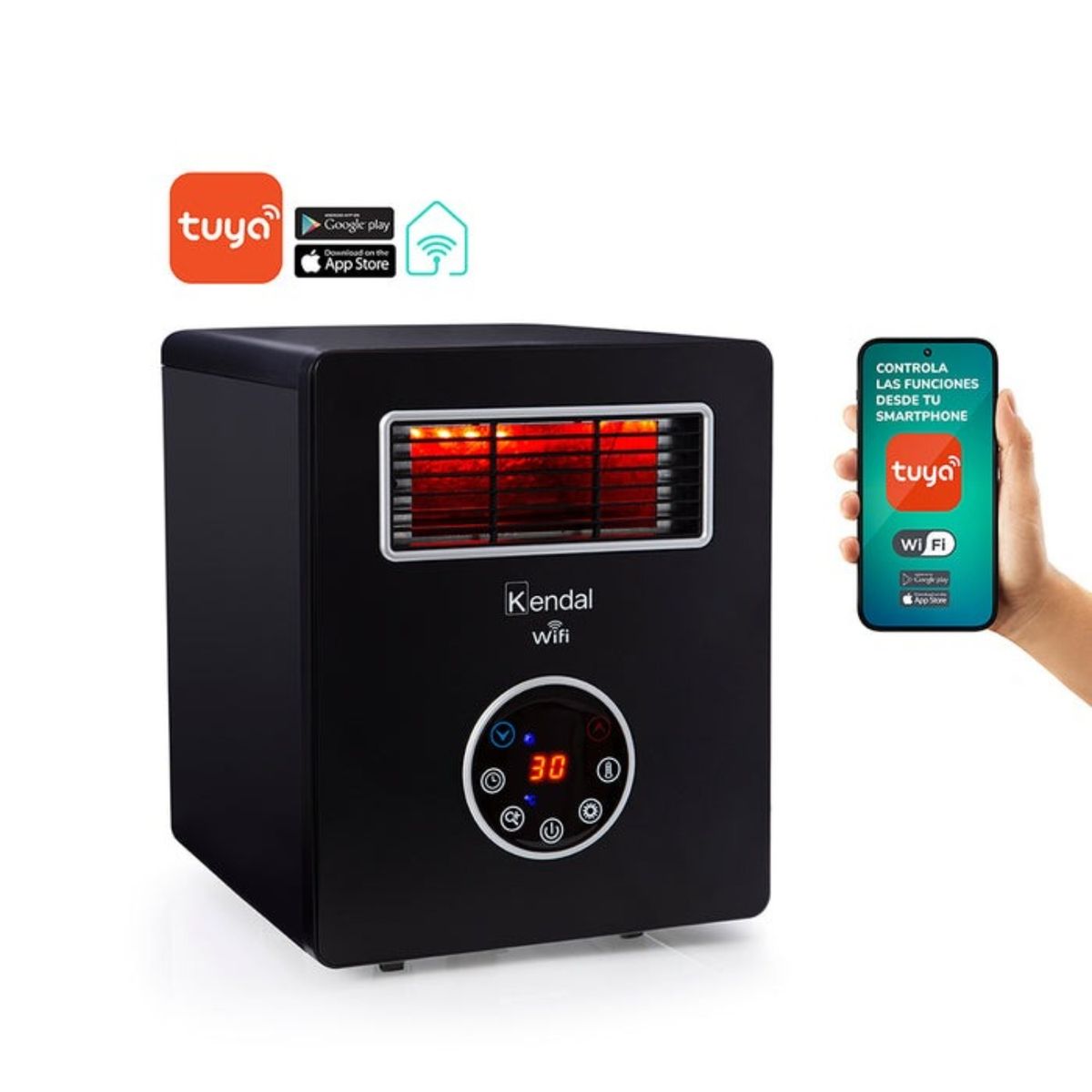 KENDAL - TURBO CALEFACTOR ESTUFA ELÉCTRICA INFRAROJA KPCH05A  WIFI