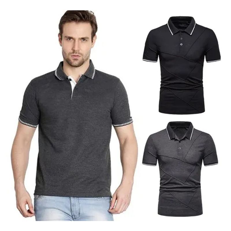 EDWINAYY - Polera De Algodón De Manga Corta Para Hombre Con Estampado