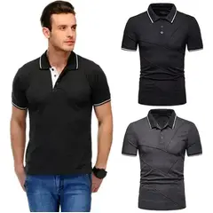 EDWINAYY - Polera De Algodón De Manga Corta Para Hombre Con Estampado