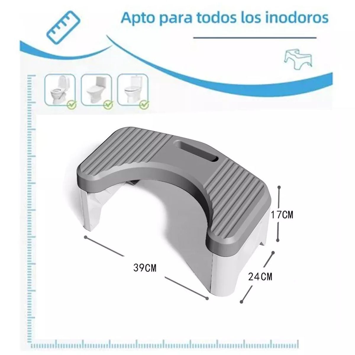 TNAKIEX - Taburete De Inodoro Portátil Taburete De Baño Antideslizante