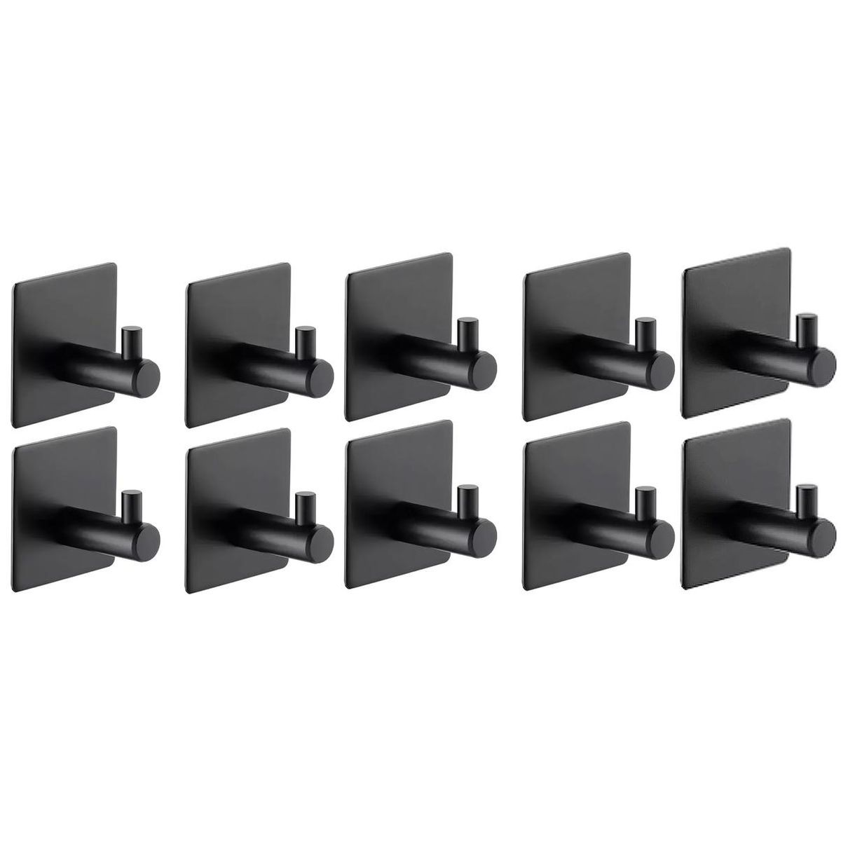 TNAKIEX - 10Pz Ganchos Adhesivos Colgador Perchero Baño Cocina Acero Inox