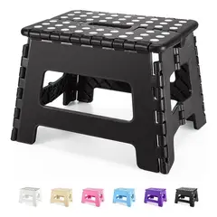 EDWINAYY - Banquito Plegable Taburete Pórtatil Mediano Piso 35x29x28cm