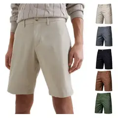 EDWINAYY - Shorts Hombre Adulto Poliéster Corto Cargo Casual Mezclilla