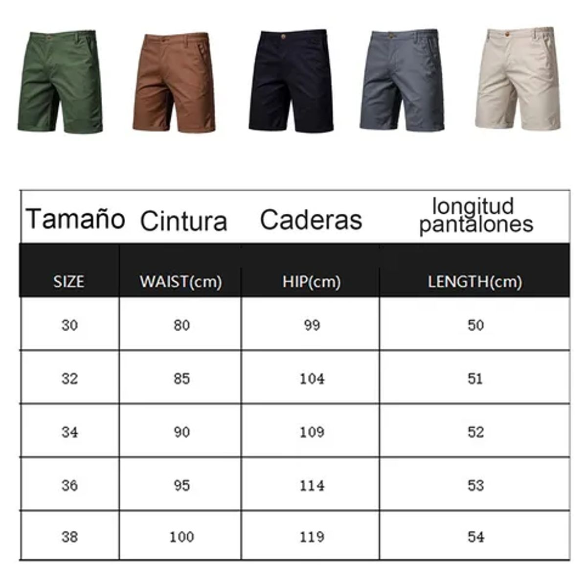 EDWINAYY - Shorts Hombre Adulto Poliéster Corto Cargo Casual Mezclilla