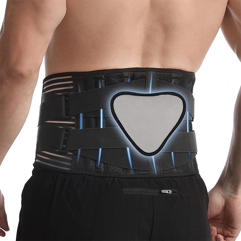 TIOZONEY - Faja Lumbar Cinturón De Apoyo Transpirable Con Almohadilla