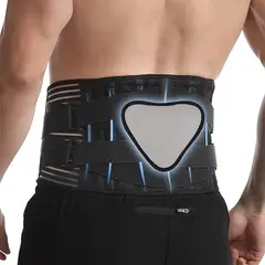 TIOZONEY - Faja Lumbar Cinturón De Apoyo Transpirable Con Almohadilla
