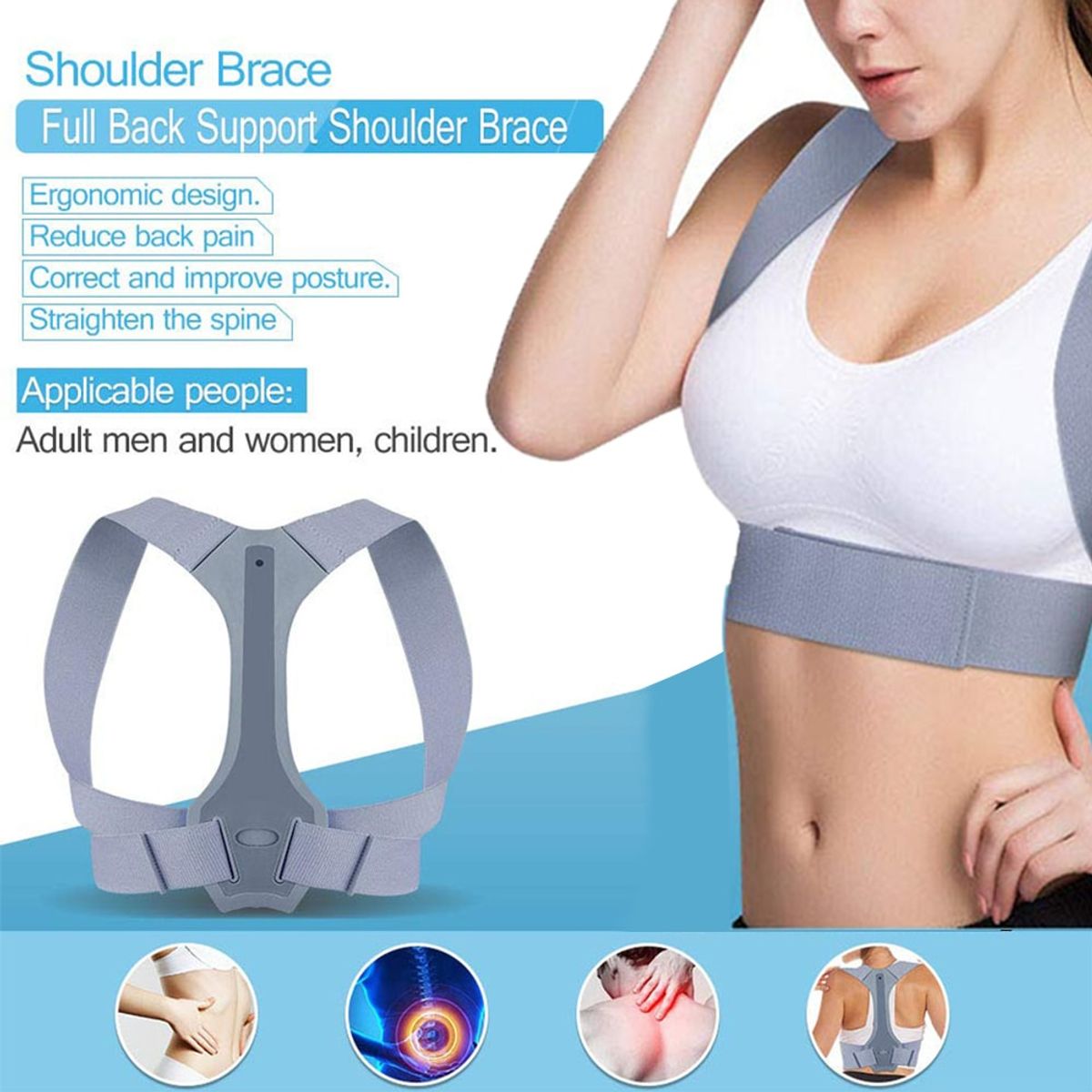 TIOZONEY - Corrector Postura Espalda Para Hombre Y Mujer Faja Ajustable